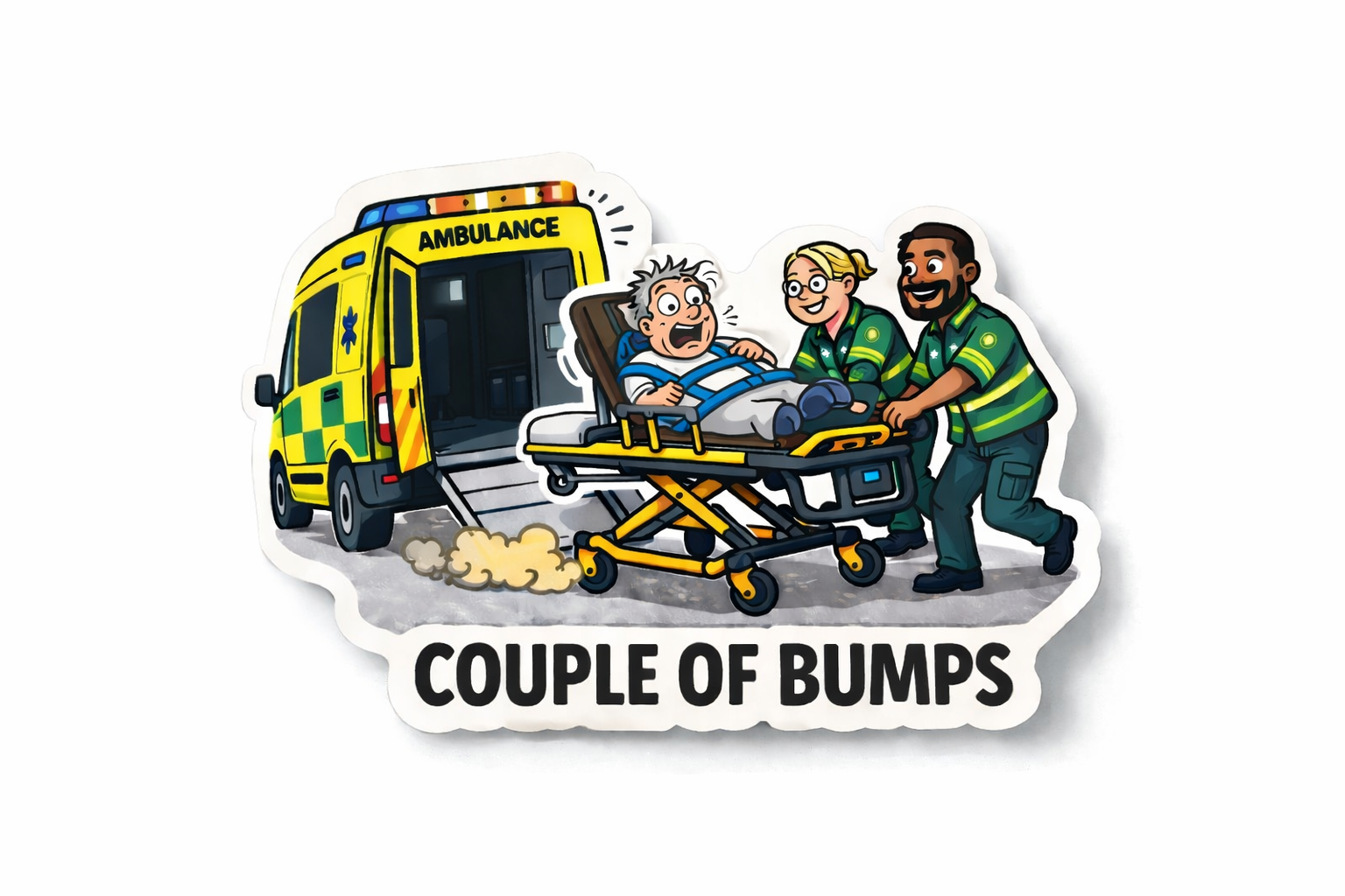 UK ambulance humour vinyl sticker from Paramind Medical Ltd