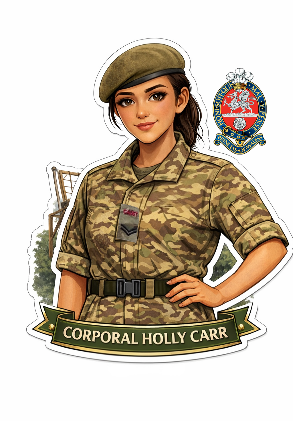Army Cadet sticker example from Paramind Medical Ltd