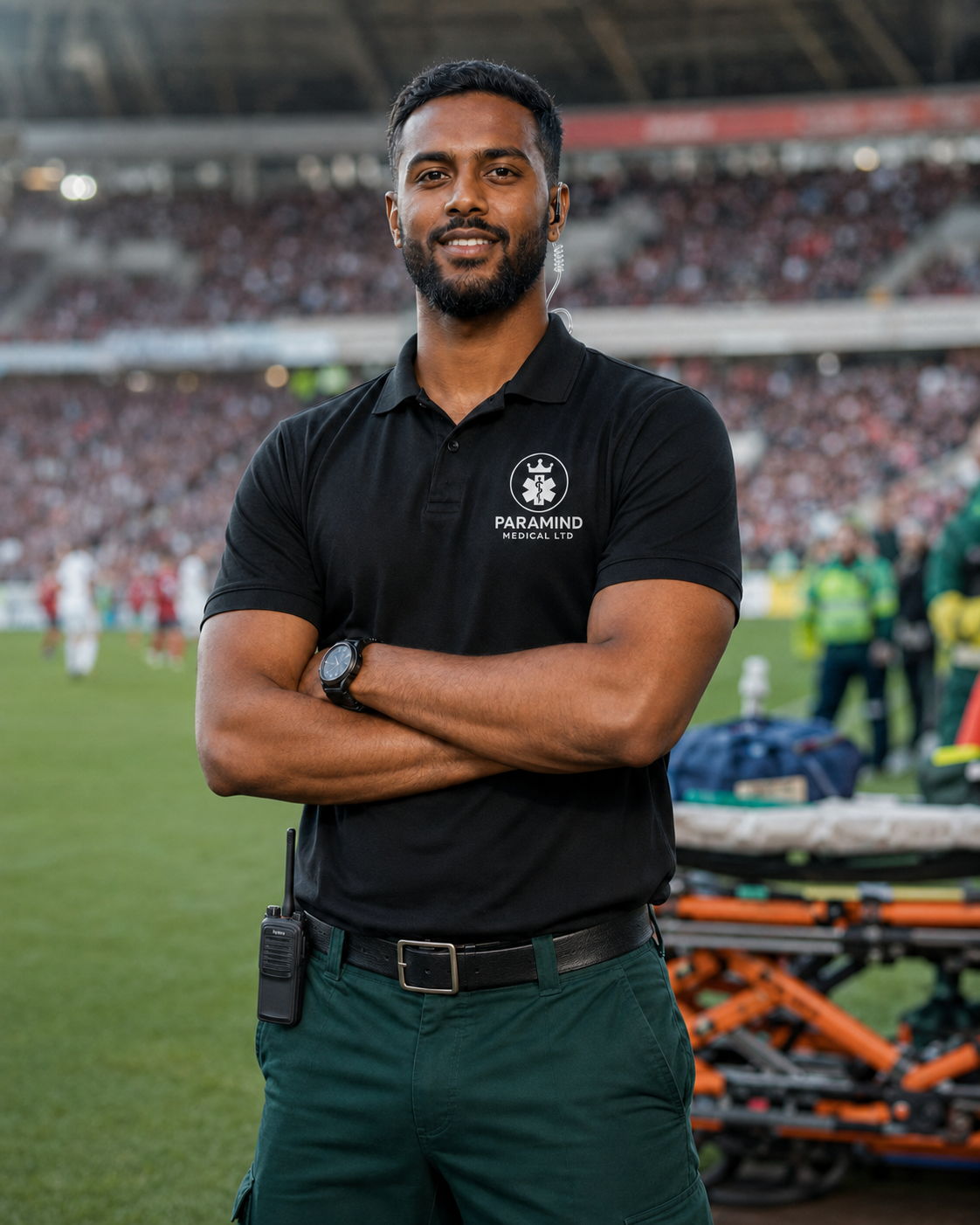 Paramind Medical event medical cover team providing pitch side medical support
